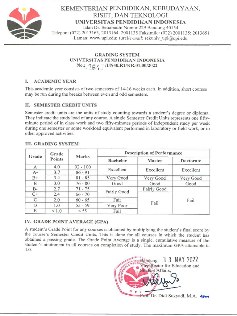 Grading System | PDF