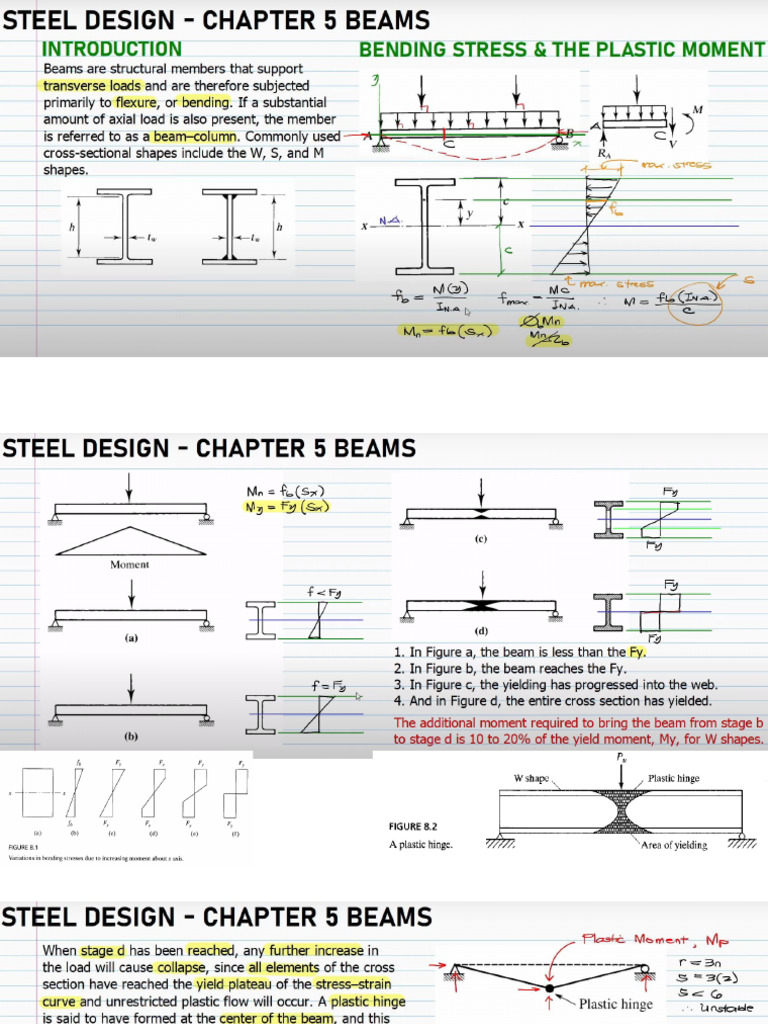 Flexure Design of Steel Beam | PDF | Bending | Buckling