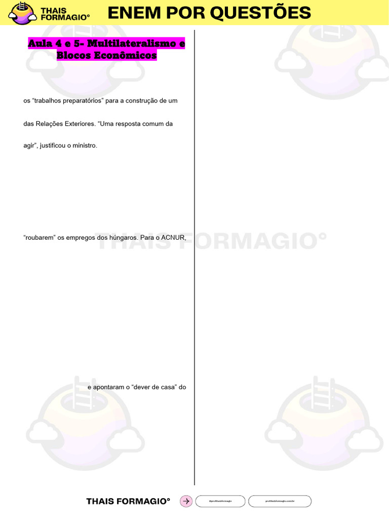 Geografia Aula 4 e 5 - Multilateralismo e Blocos Econômicos | PDF ...
