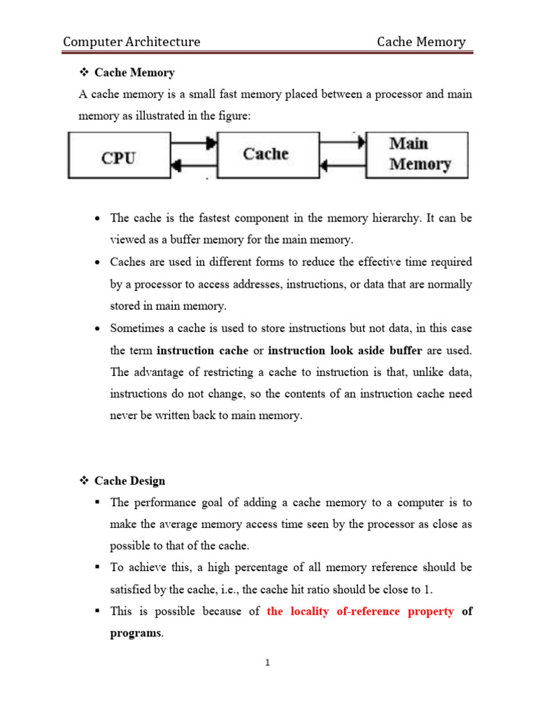5-Cache Memory 2 | PDF | Cpu Cache | Computer Data Storage