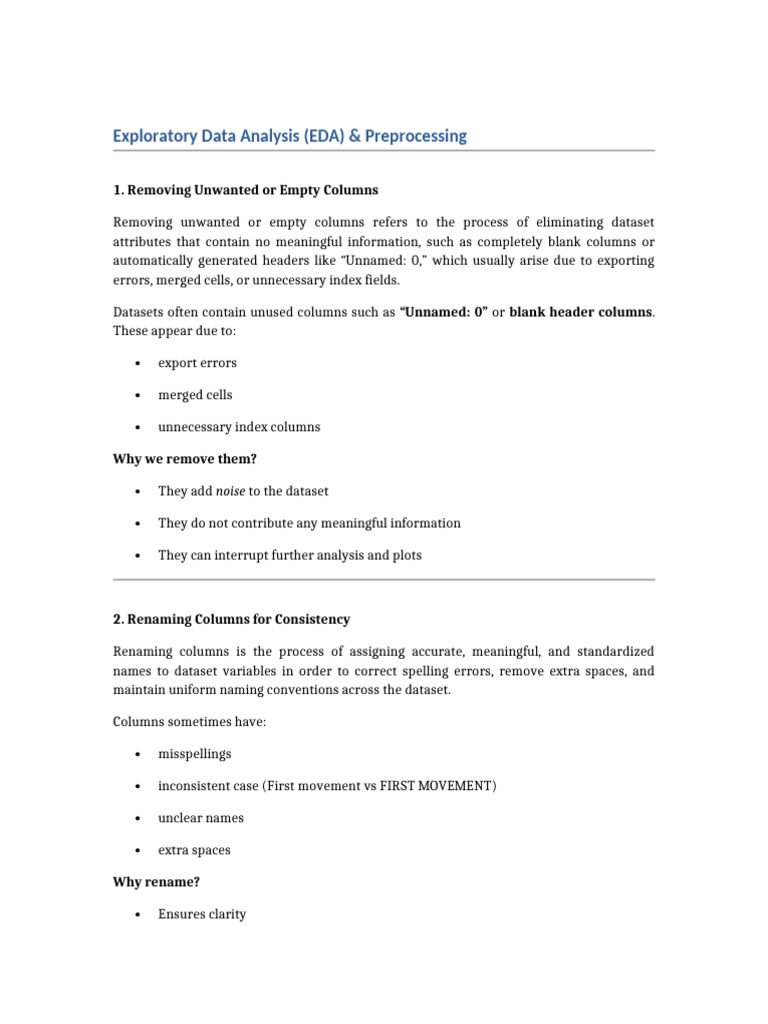 EDA Preprocessing Report | PDF | Machine Learning | Outlier