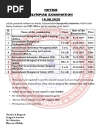 Olympiad Exam Schedule 2025-26 | PDF