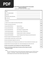 Senarai Semak Borang Bersara