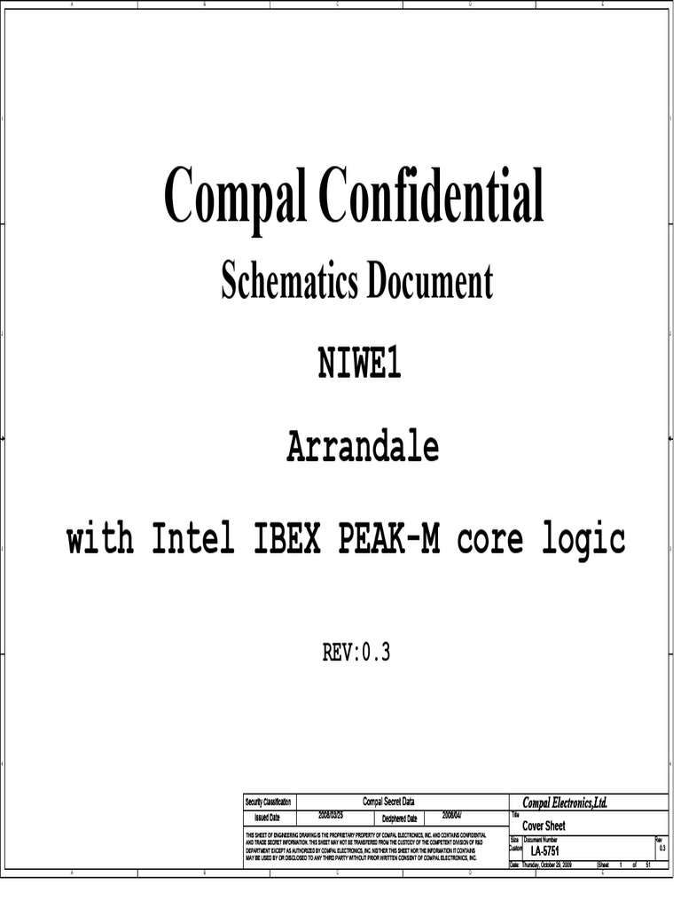 Compal La-5751p r0.3 Schematics | PDF | Usb | Computer Hardware