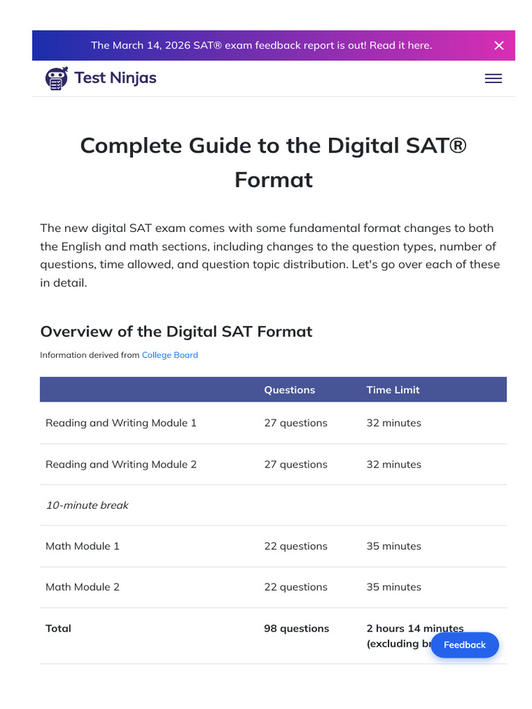 Digital SAT Format | PDF | Sat | Equations