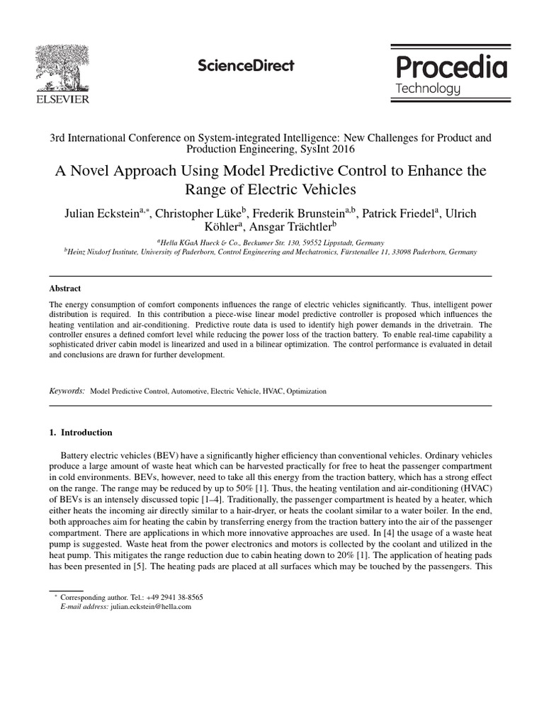 Novel Approach Using Model Predictive Control to Enhance | PDF