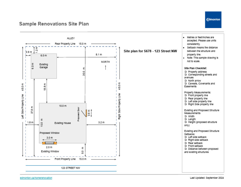 Sample Renovations Site Plan | PDF | Quantity | Units Of Measurement
