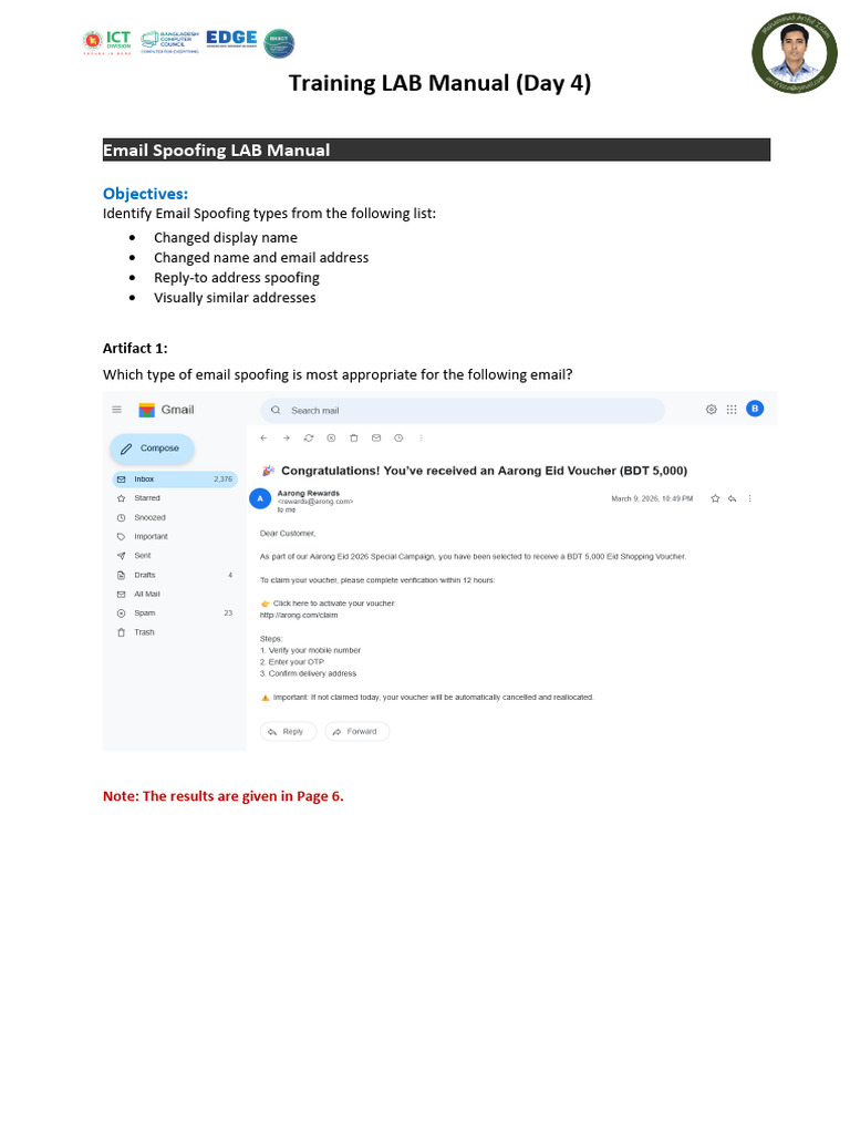 Day4 Training LAB Manual v1 | PDF | Antivirus Software | Phishing