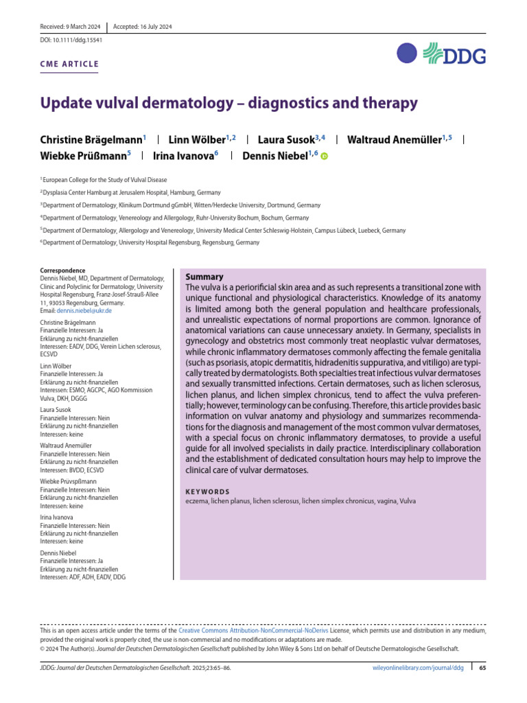 Dermatologia Vulvar Update 2025 | PDF | Labia | Clitoris