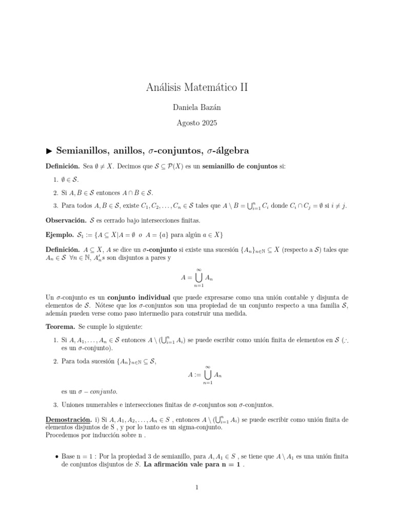 AMII | PDF | Conjunto vacio | Anillo (Matemáticas)