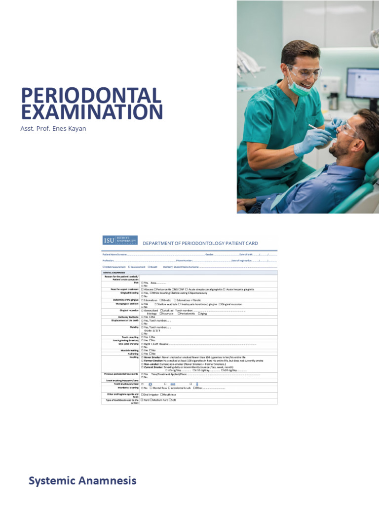 1 Periodontal Examination | PDF | Periodontology | Mouth