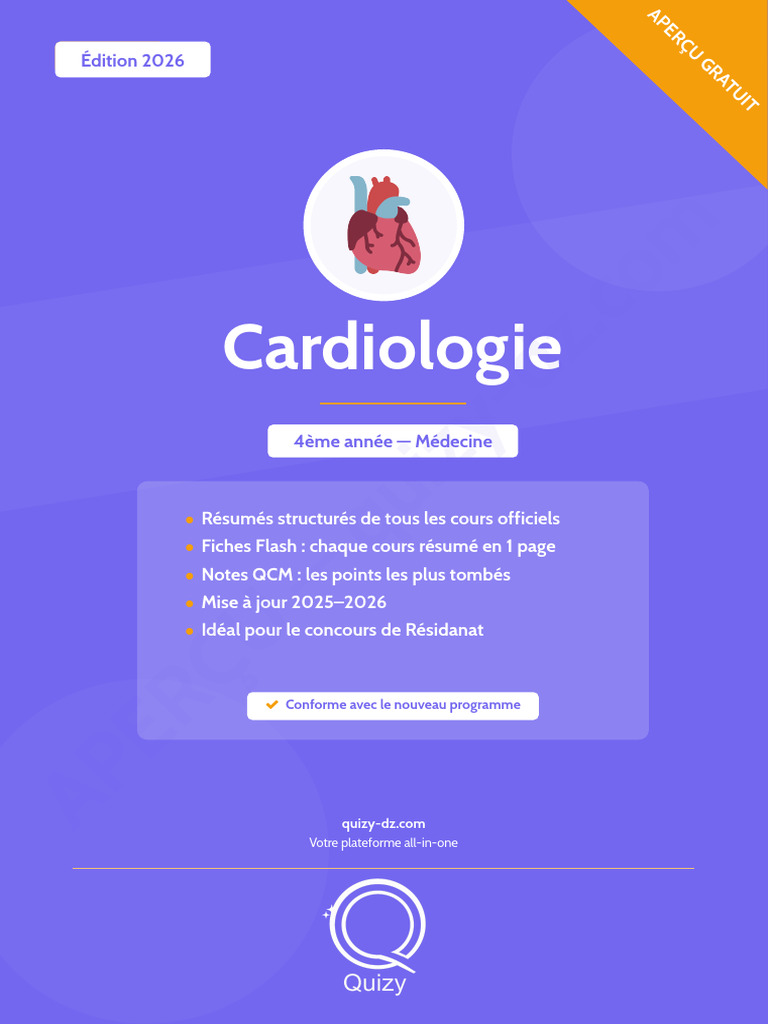 Preview Cardiologie | PDF | Hypertension artérielle | Valve cardiaque