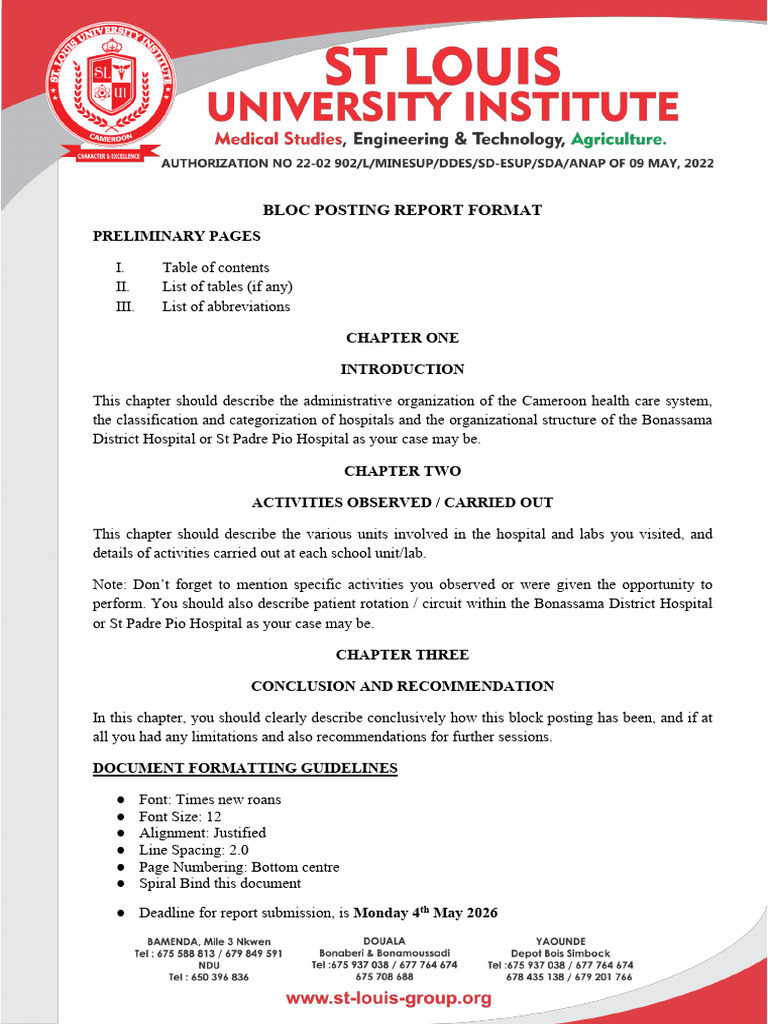 Bloc Posting Report Format | PDF