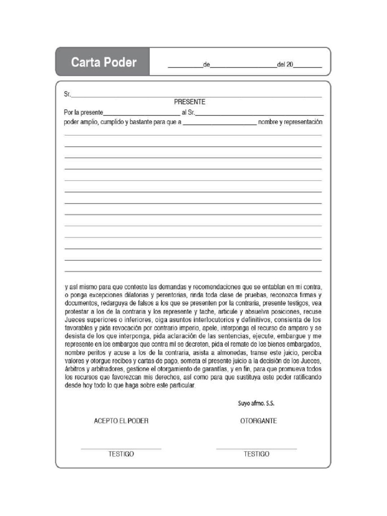 Carta Poder | PDF