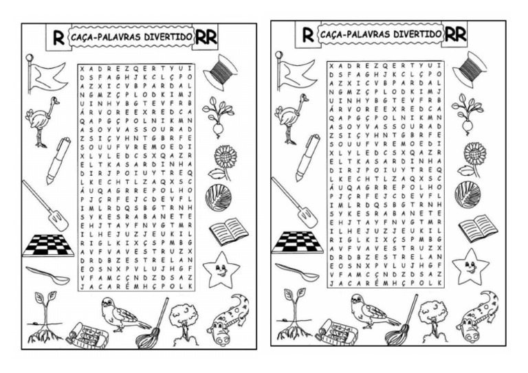 Caça Palavras r e Rr | PDF