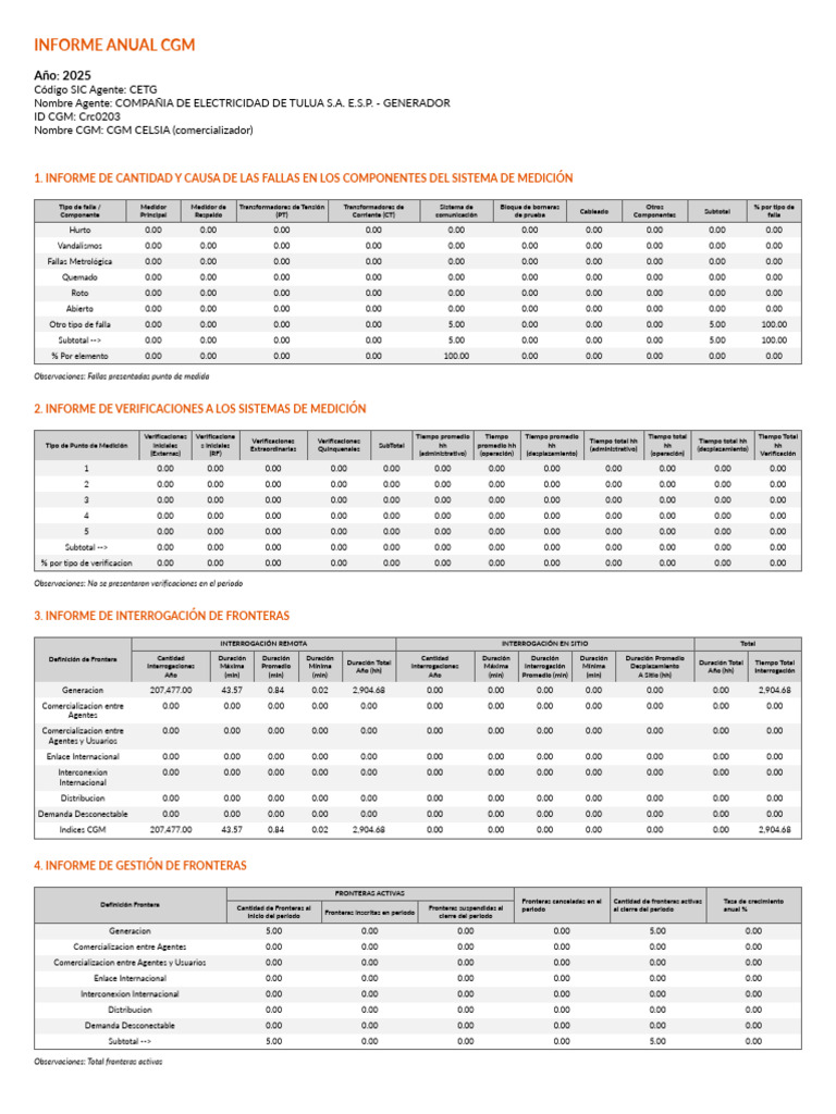 Reporte Anual CGM 2025 CETSA Generador | PDF | Seguridad de información ...
