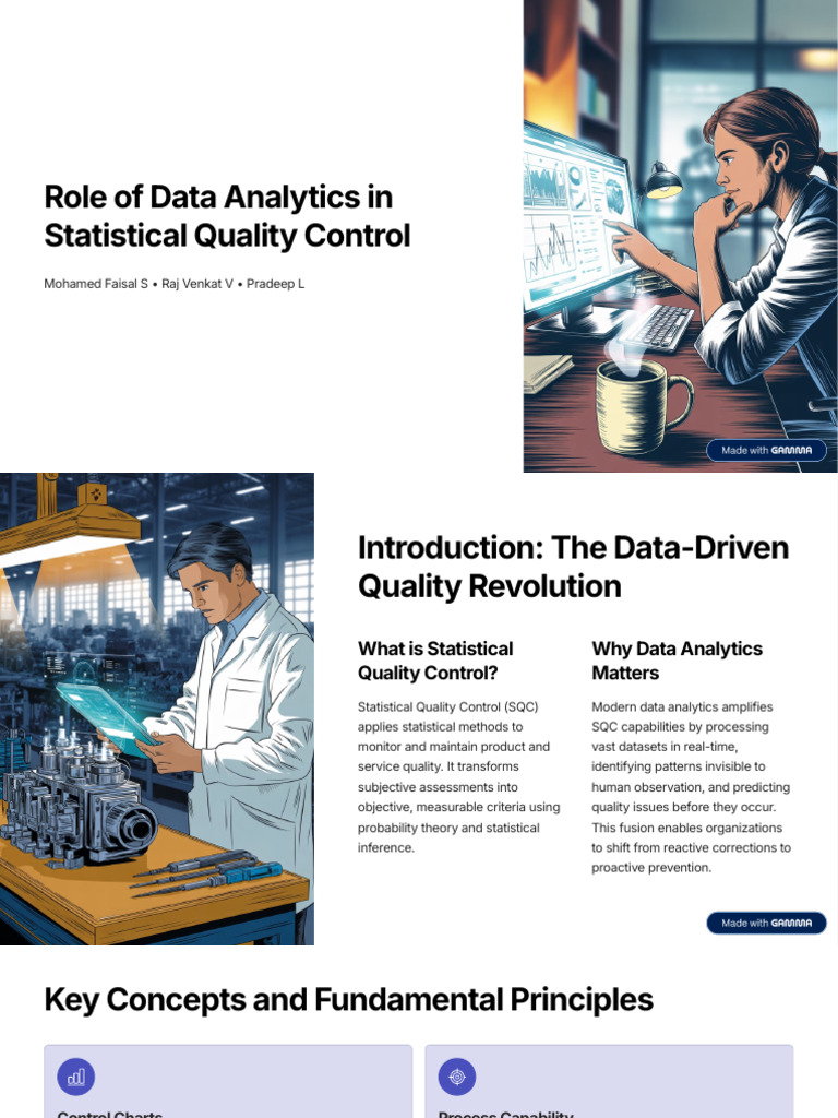 Role of Data Analytics in Statistical Quality Control | PDF ...
