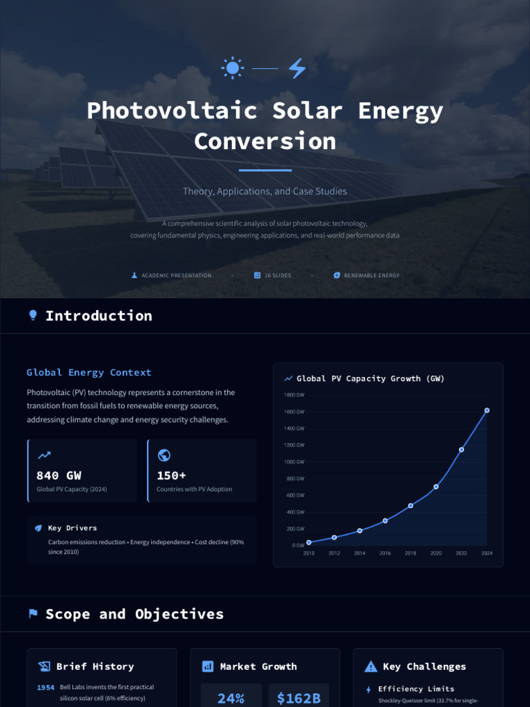 Photovoltaic Solar Energy Conversion | PDF | Photovoltaics | Solar Power