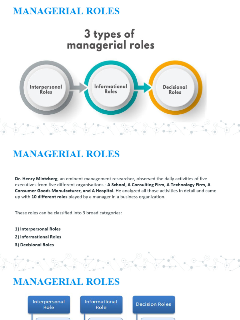 Managerial Roles | PDF | Information | Social Psychology