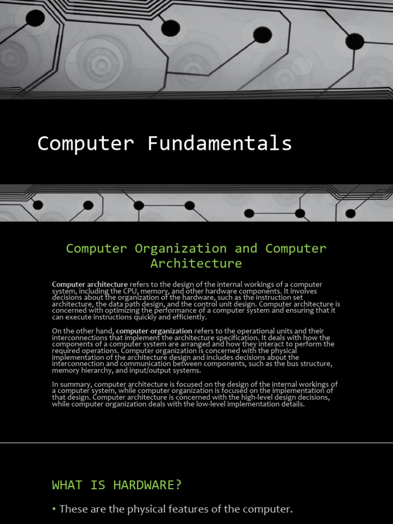 Computer Fundamentals 1 | PDF | Central Processing Unit | Operating System