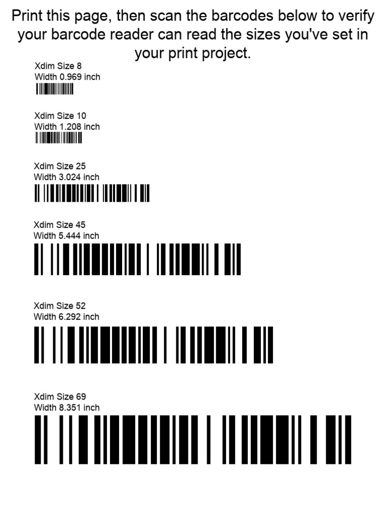 Barcode Test Page | PDF