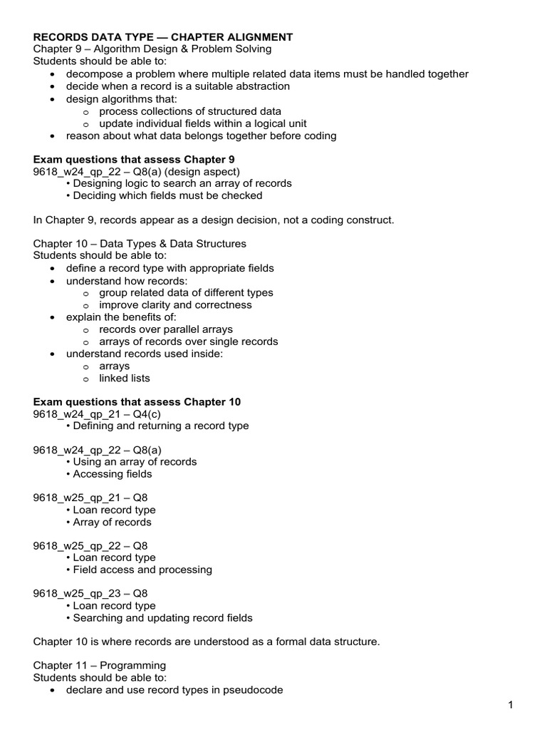 AS CS Past paper 2 analysis | PDF