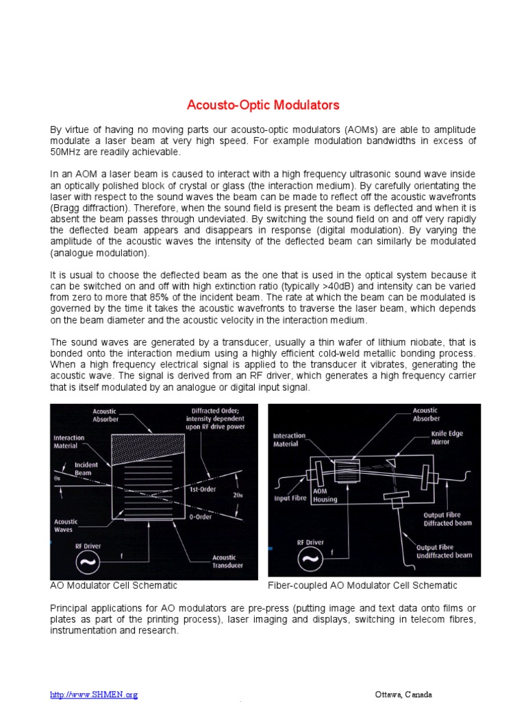 Acousto Optic Modulators | PDF | Polarization (Waves) | Natural Philosophy