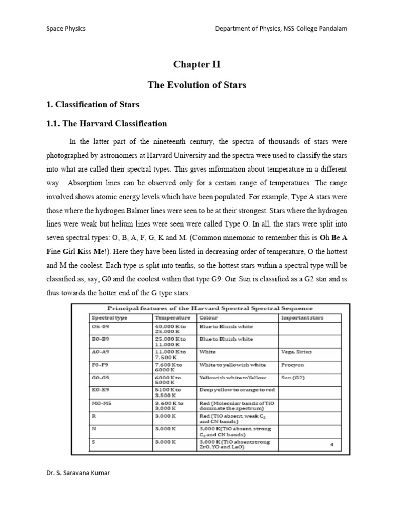 Classification of Stars | PDF | Stars | Nuclear Fusion