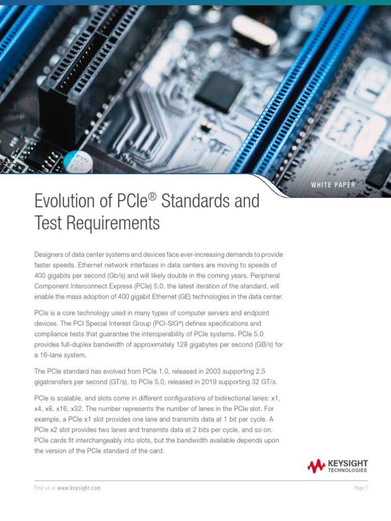 Evolution-of-PCIe-Standards-and-Test-Requirements | PDF | Computer ...