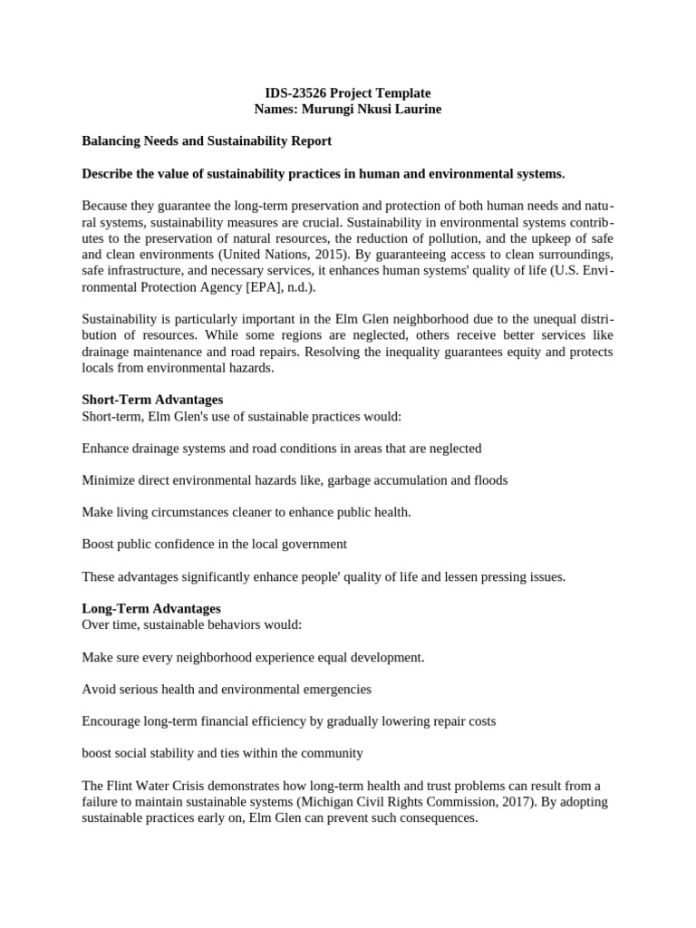 IDS-23526 Project Template | PDF | Sustainability | Flint Water Crisis