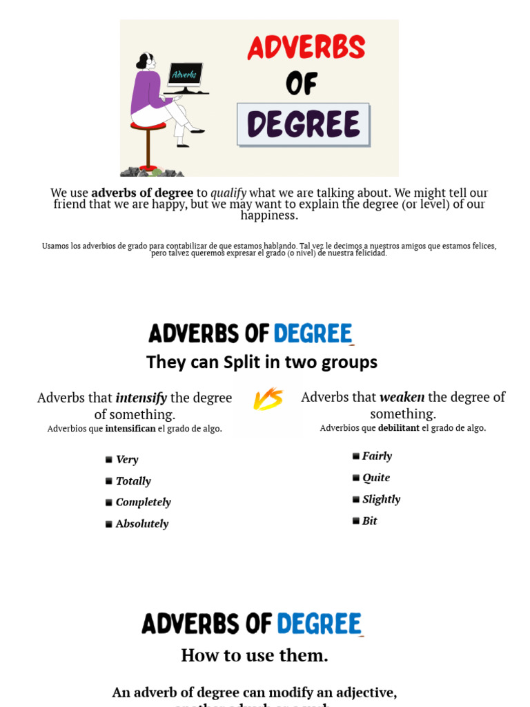 Adverbs of Degree | PDF