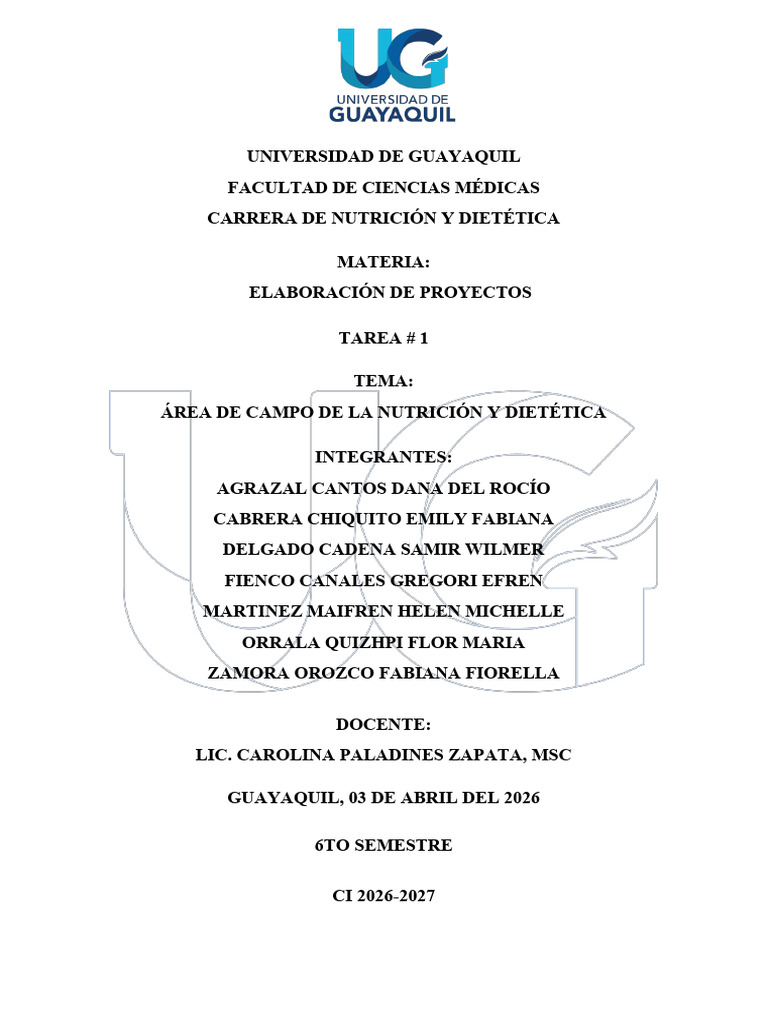 Tarea 1 Elaboracion de Proyecto | PDF