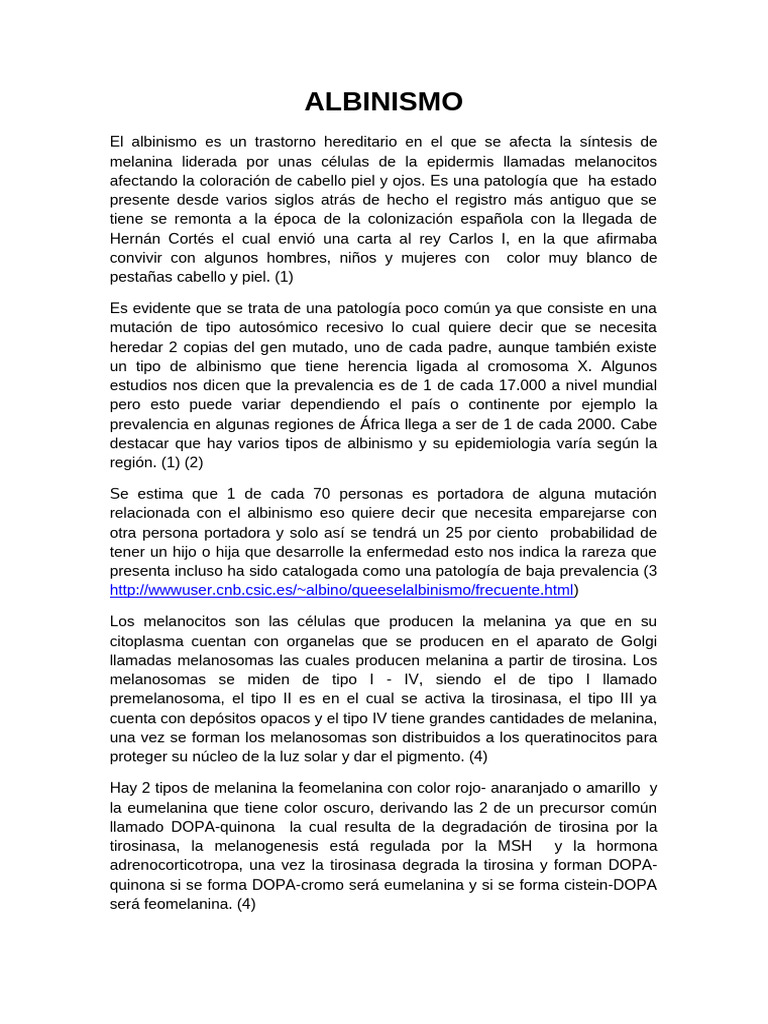 Albinism o | PDF