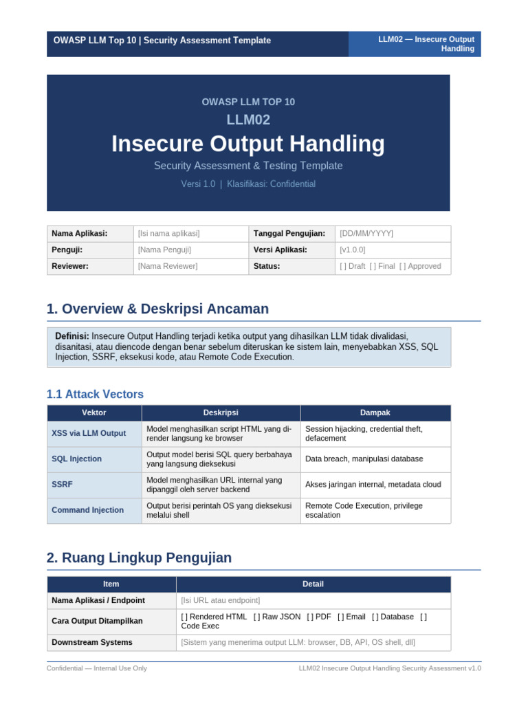 LLM02 Insecure Output Handling | PDF