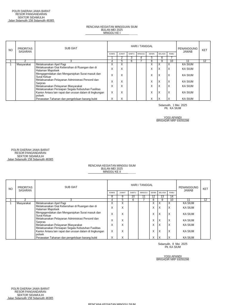 Rengiat Mingguan Mei 2025 | PDF