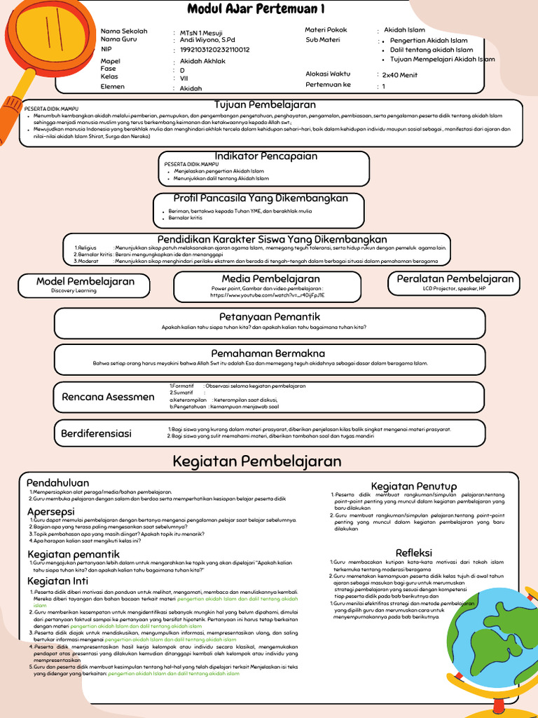 Modul BAB 1 Akidah Islam | PDF