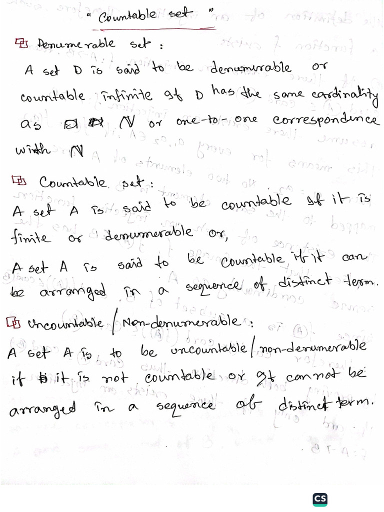 1101 Countable Sets | PDF