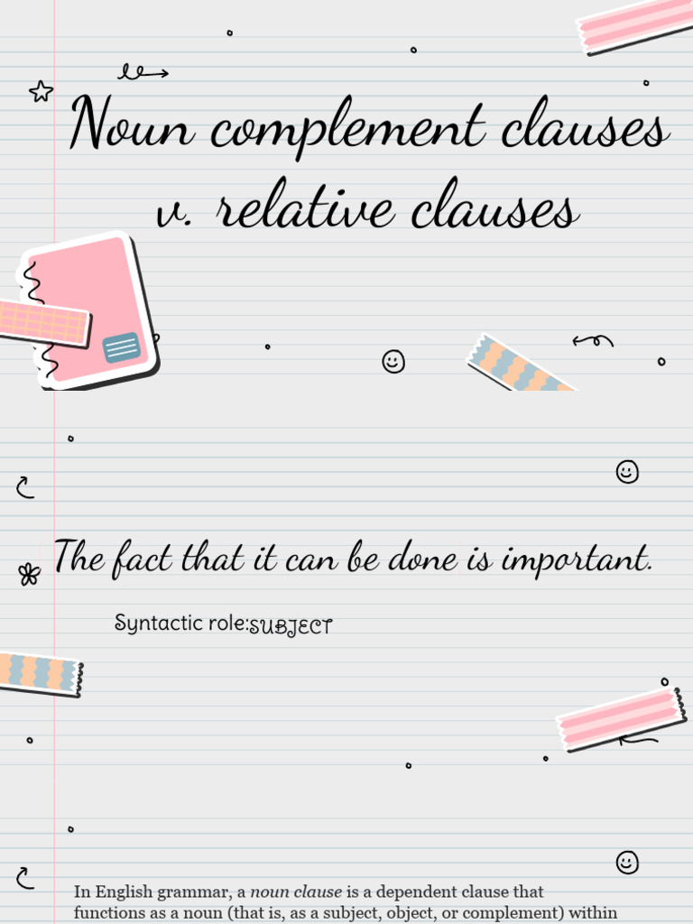 Noun Clauses vs Relative Clauses | PDF | Clause | Subject (Grammar)
