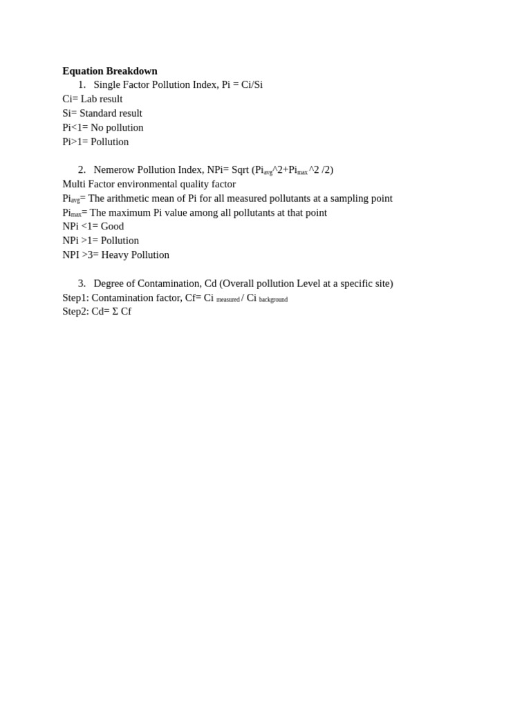 Equation Breakdown | PDF