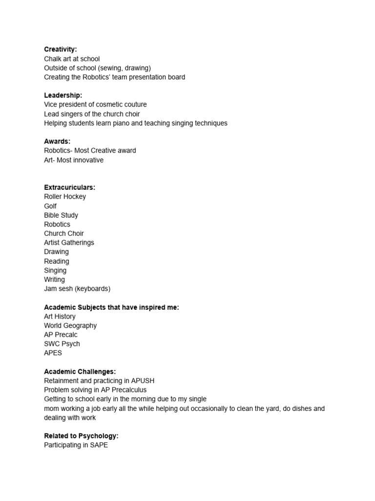 List of Accomplishments | PDF