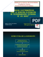 Técnicas Electroquímicas para la remoción-eliminación de microorganismos 2011
