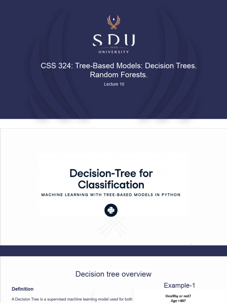 Tree-Based Models - Decision Trees. Random Forests | PDF | Applied ...