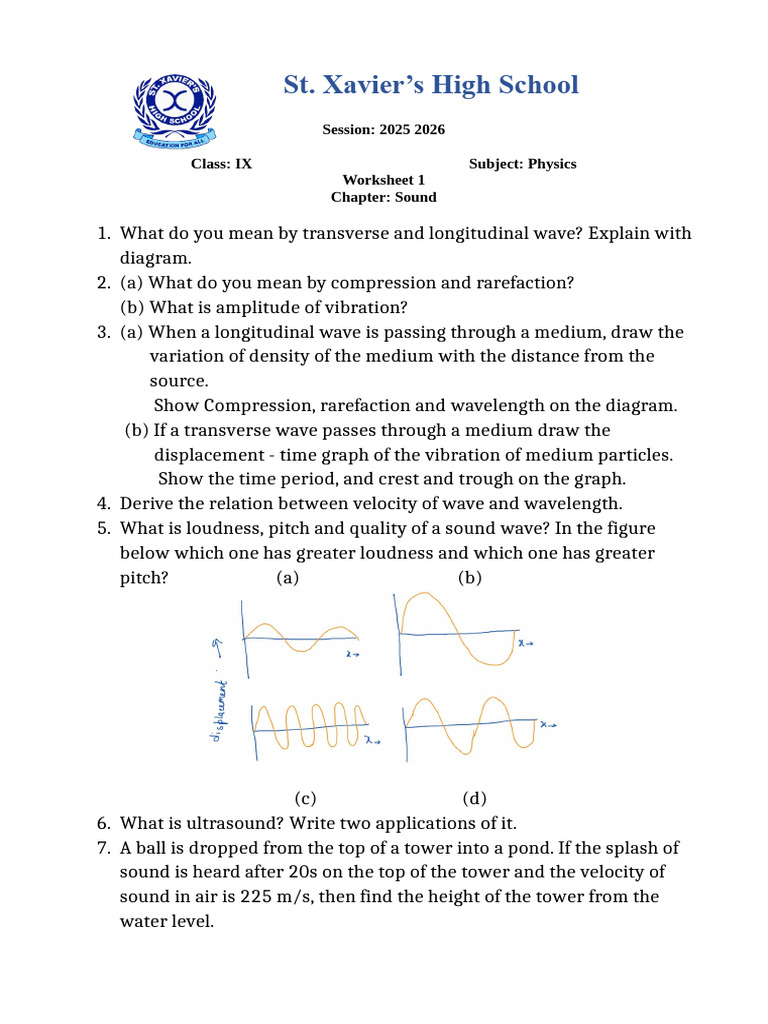 Worksheets IX Sound | PDF