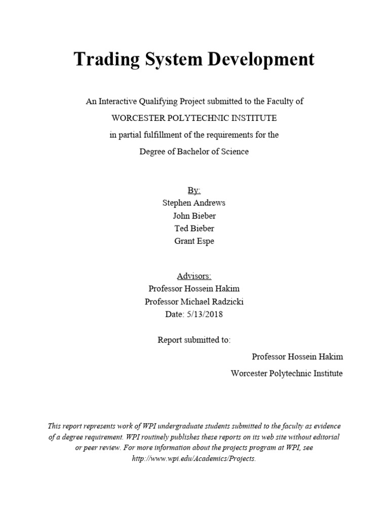 Trading System Development | PDF | Cost Of Living | Futures Contract
