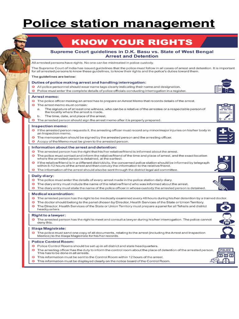 Police station management | PDF | Police | Arrest