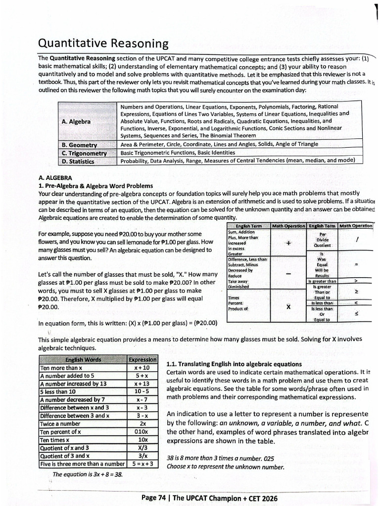 Quantitative Reasoning Auh | PDF