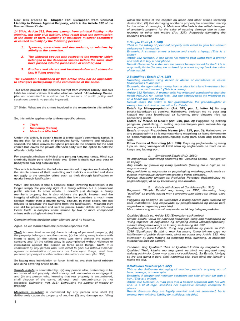 Final Script for Report Crim Law | PDF | Fraud | Crimes