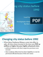 Changing City Status Before 1992