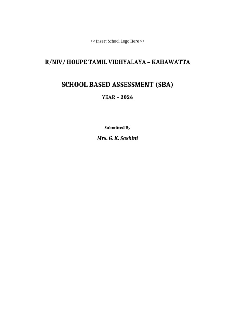SBA Cover Page-1 | PDF