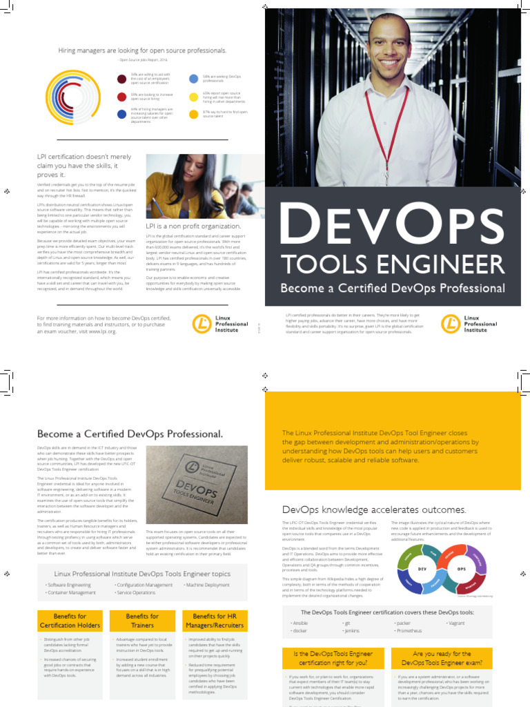 DevOps Tools Engineer en - Brochure-A4 | PDF | Certification | Software